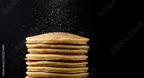 Wallpaper Mural Golden Stack of Pancakes Sprinkled with Delightful Seasoning Torontodigital.ca
