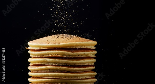 Wallpaper Mural Golden Stack of Pancakes Sprinkled with Spices Against a Dark Background Torontodigital.ca