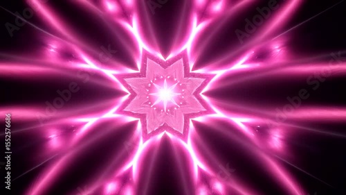 Vibrant Pink Light Burst with Abstract Star Design