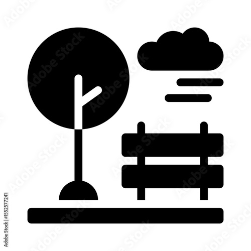 park glyph icon