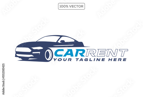 car rental Vector logo design illustration template