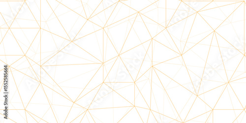 Abstract of simple GOLD line triangle pattern geometric background .white background creative and geometric shape with white luxury pattern .GOLDENand white geometric background with low poly triangle