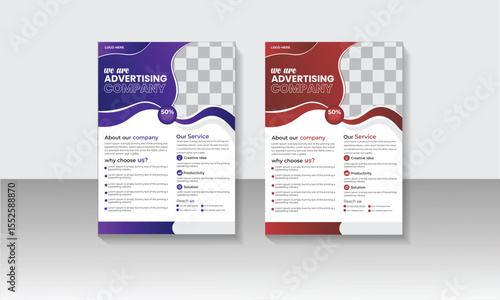 Corporate creative colorful business flyer template design , abstract business flyer, vector template design or business poster template design