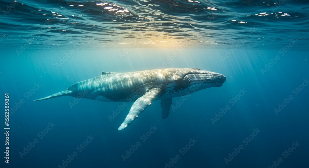 Fototapeta premium Humpback whale underwater