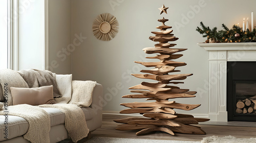 christmas tree in living room