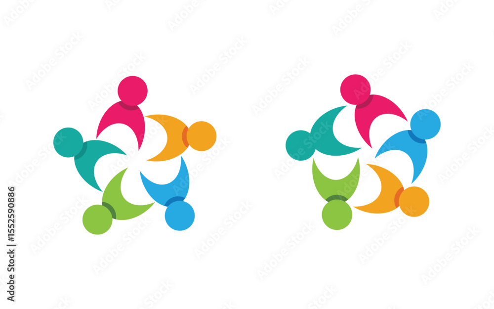 Human care Love adoption group network and social logo design v.17 Human care Love adoption group network and social logo design v.17