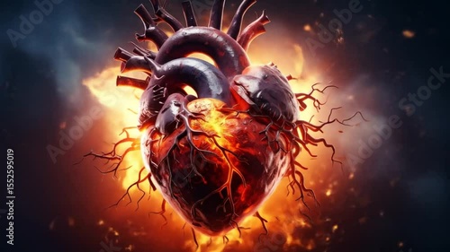 Burning Heart Graphic Design