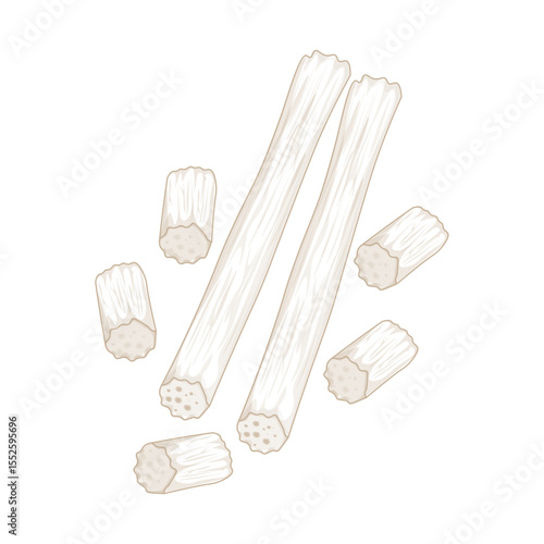 Vector Illustration Logo line art Changpyeong Yeot or Korean Traditional Candy