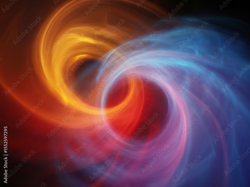 Abstract Swirling Orange Blue Red Energy Vortex image Abstract Swirling Orange Blue Red Energy Vortex image