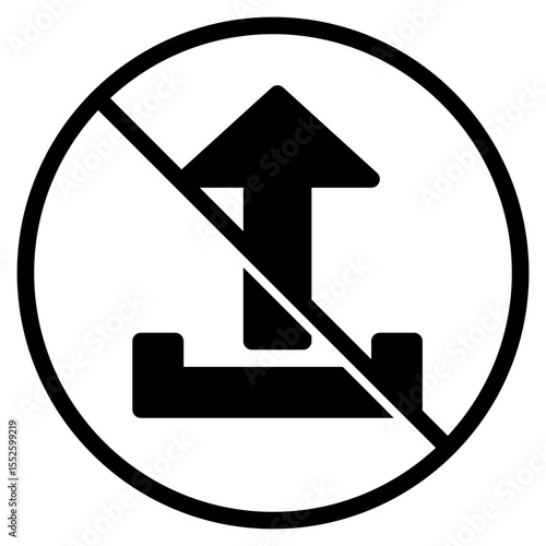 solid icon prohibited upload