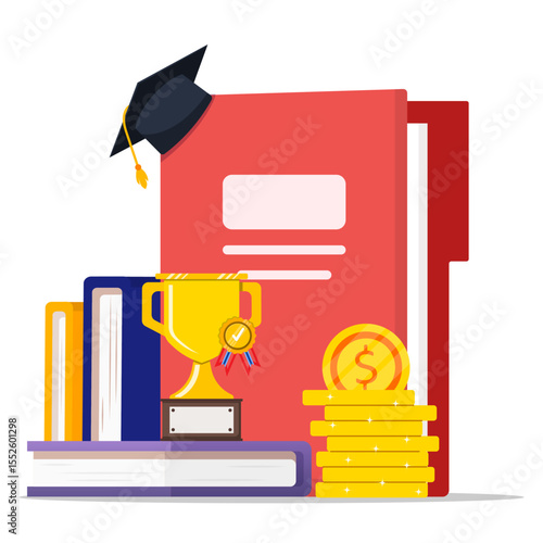 Student funds concept. Savings for school or university fees.  Education financial to cover school costs. 