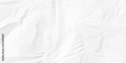 White crumpled paper Blank white crumpled and creased paper poster.