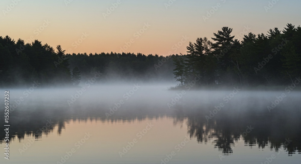 Fototapeta premium background morning mist over the river