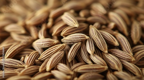 Fototapeta Naklejka Na Ścianę i Meble -  Detailed close up image of many caraway seeds together