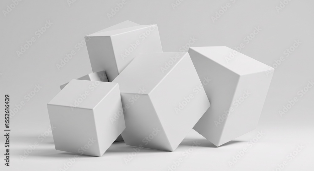 white cube on black background white cube on black background