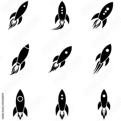 Silhouettes represent realistic spacecraft designs, grounded in the principles of physics and engineering
