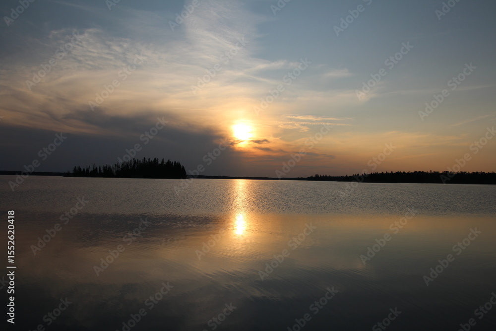Haze Of Sunset, Elk Island National Park, Alberta Haze Of Sunset, Elk Island National Park, Alberta