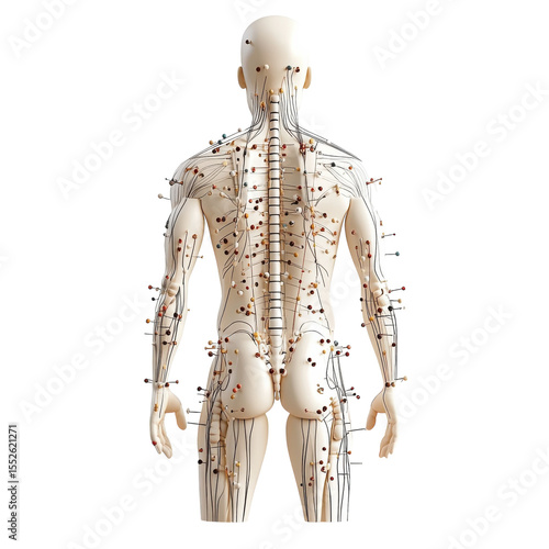 Acupuncture Points Guide Human Body Meridians Energy Flow Chart for on transparent background
