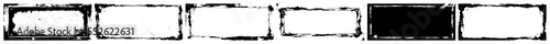 Vector Abstract distressed rectangular frames collection.