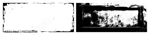 Vector Distressed rectangular frames with grunge textures.