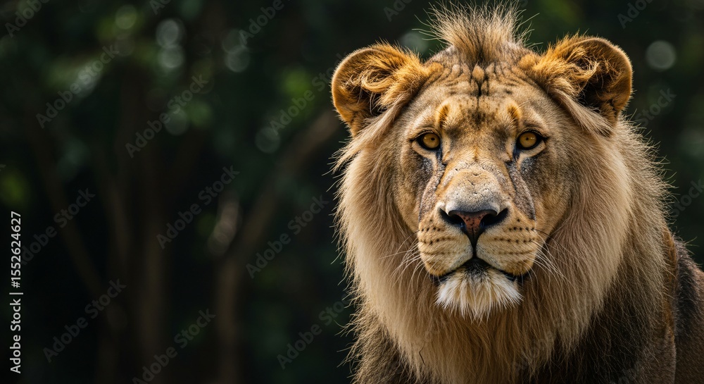 Fototapeta premium Majestic Lion in Ultra HD Portrait background