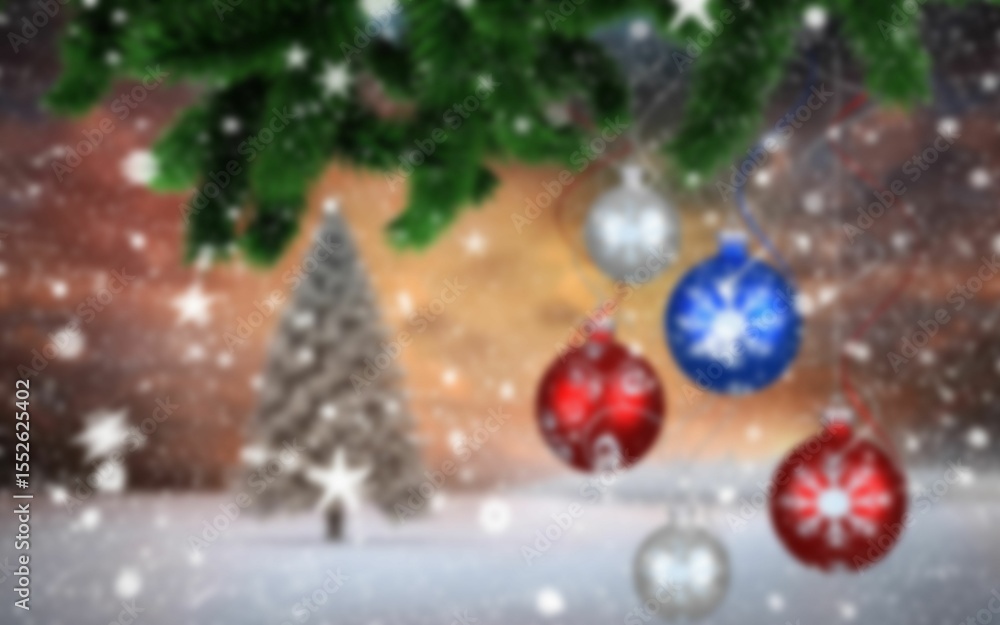 Obraz premium Composite image of christmas decorations