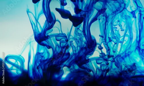 Obraz Blue ink spreading in the water