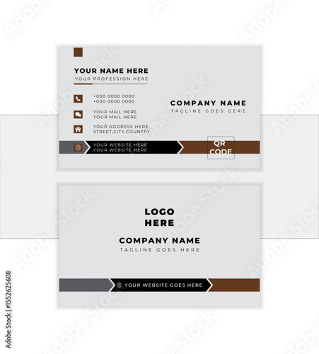 Multipurpose Business Card Layout, modern & professional visiting card, clean corporate business card, print & editable vector illustration
