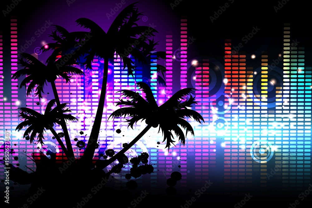 Fototapeta premium Digitally generated palm tree background