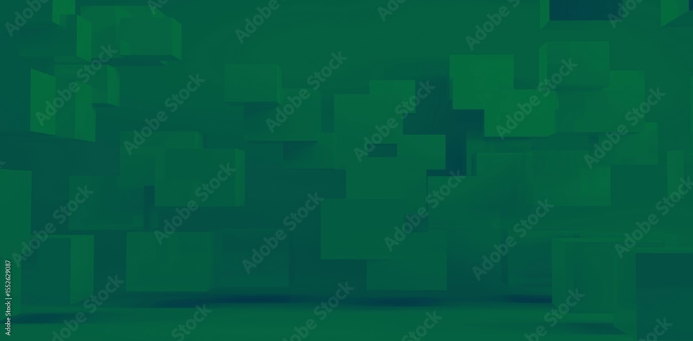 Obraz premium Abstract of green geometric shape