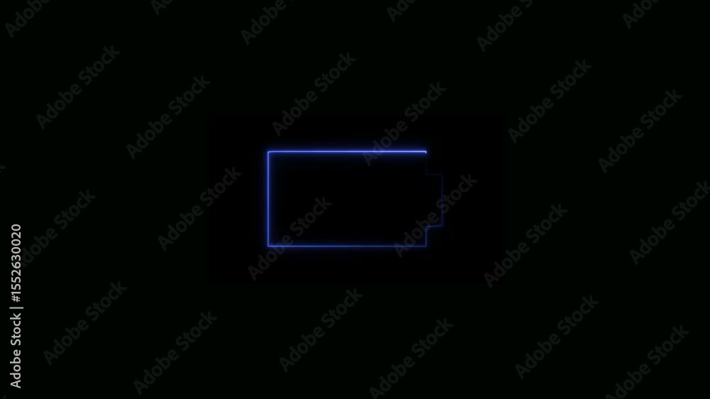 Neon light Battery Charge Icon , Fast Charging Animation Neon light Battery Charge Icon , Fast Charging Animation