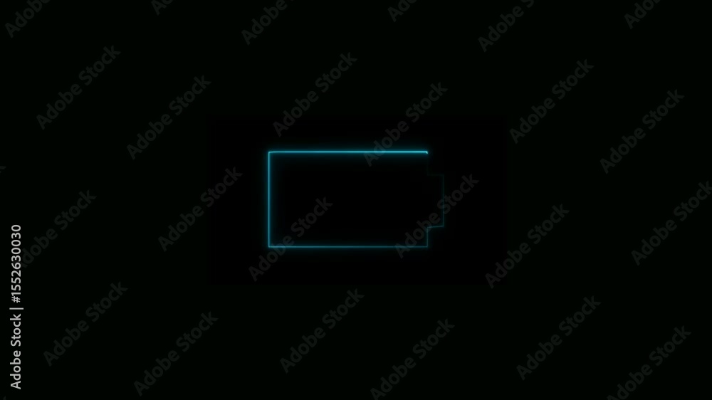 Neon light Battery Charge Icon , Fast Charging Animation Neon light Battery Charge Icon , Fast Charging Animation