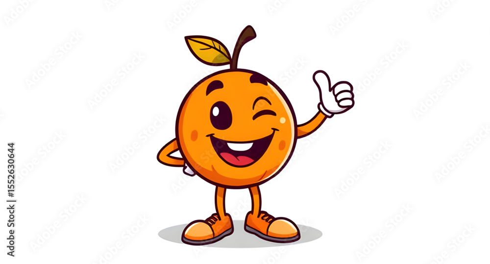 Obraz premium orange cartoon character