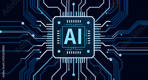 AI circuit icon, Neural processor chip, Smart chip icon, Digital brain chip, AI hardware vector, Microchip icon, Intelligent circuit board, Futuristic chip icon, CPU AI icon, Robotics chip icon, AI ne