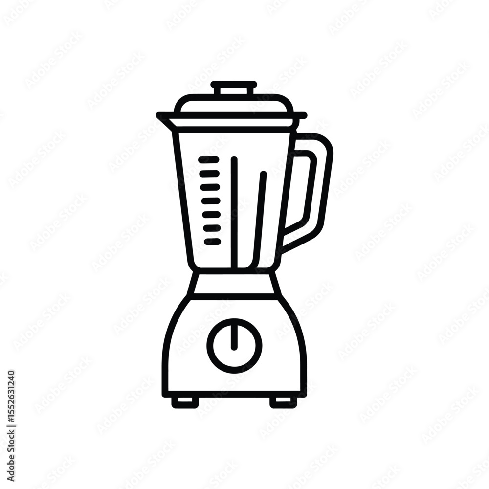 Line Art Illustration of a Kitchen Blender Line Art Illustration of a Kitchen Blender