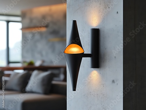 Sophisticated wall lamp creating a warm ambiance in a modern interior setting