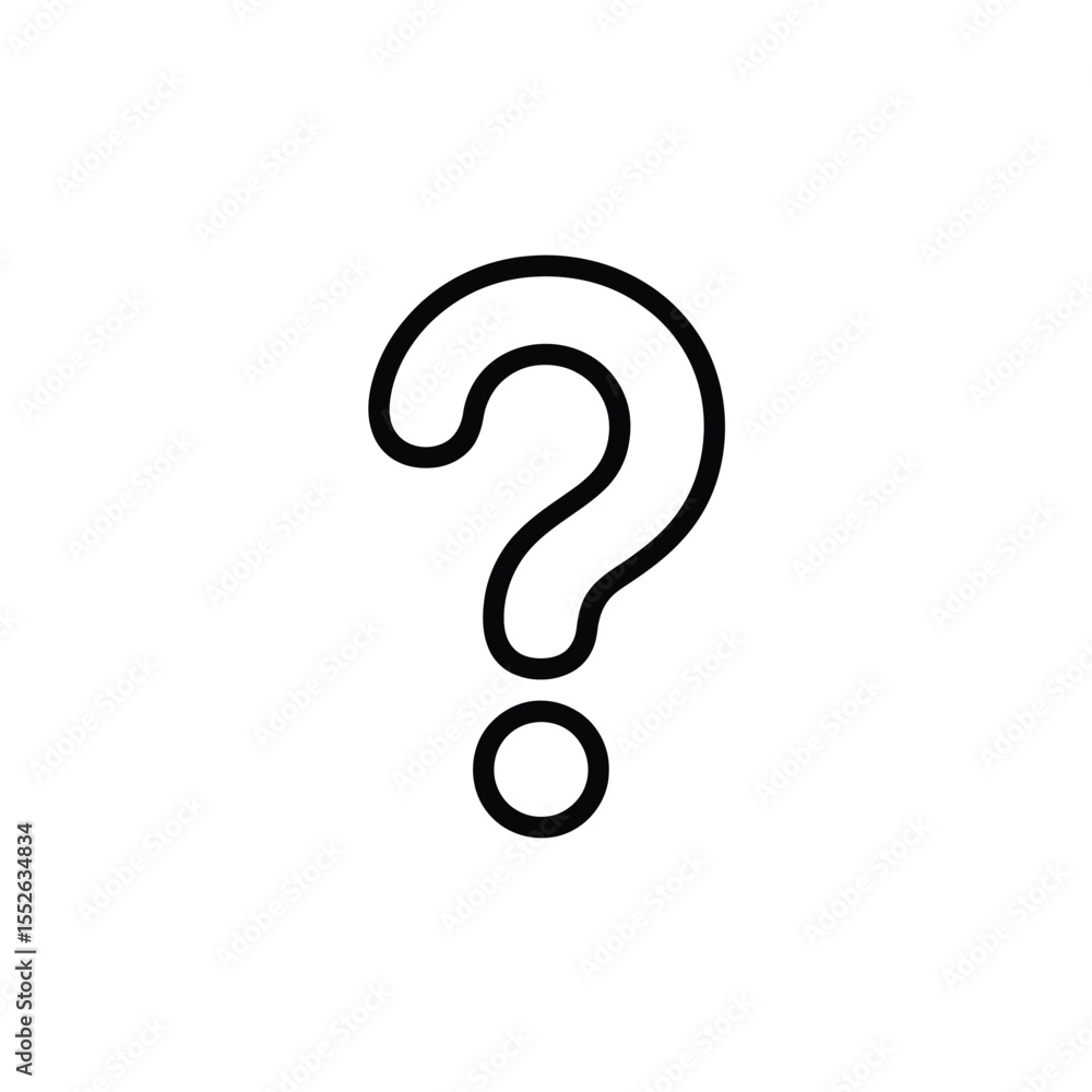 Fototapeta premium Question Mark Outline Icon