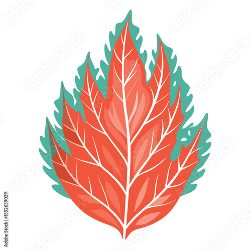 coral-leaf-isolated-realistic-on-white-background