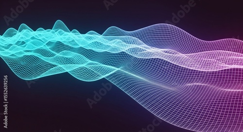 Abstract blue wave wallpaper