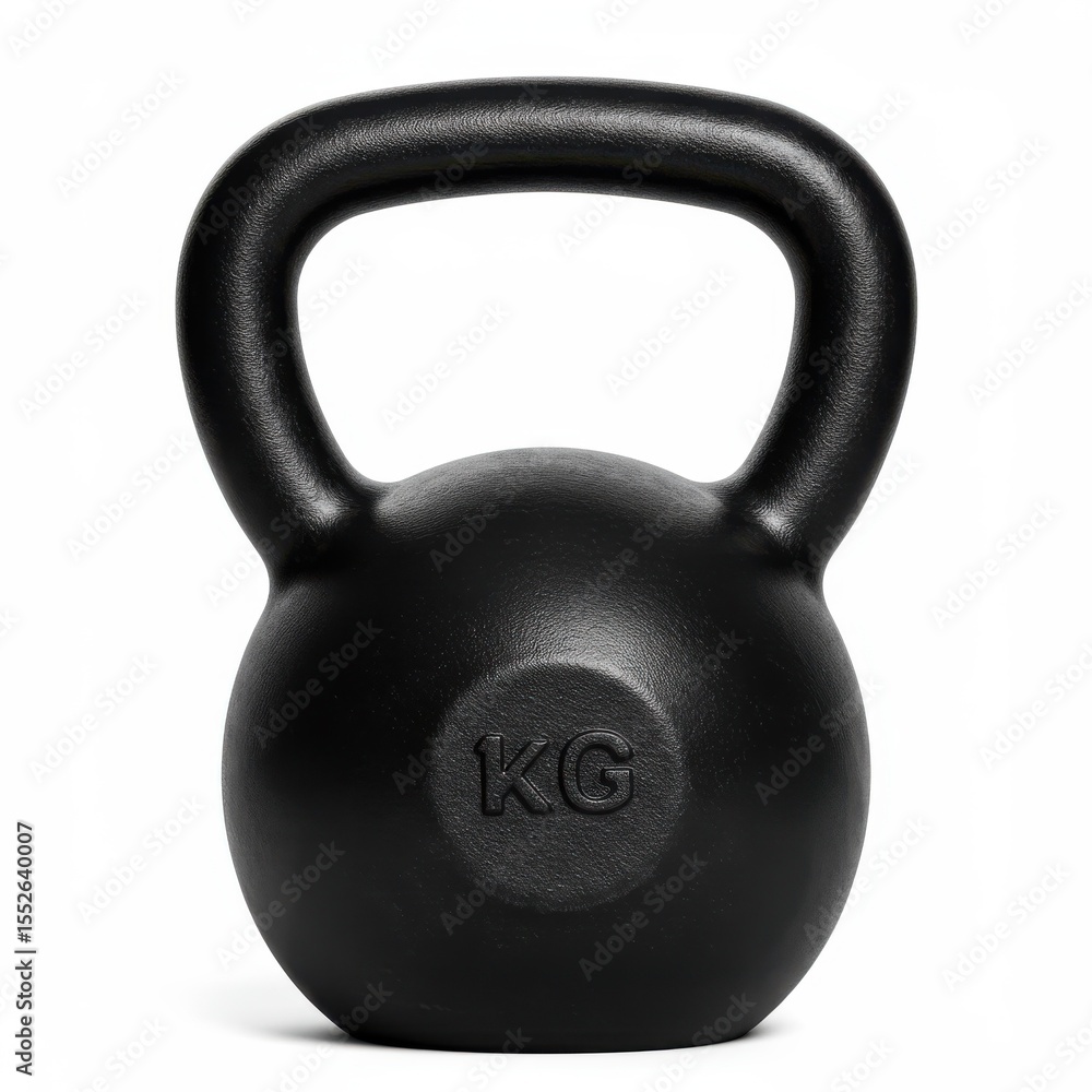 Fototapeta premium Black Kettlebell Weights for Strength Training and Fitness Workouts