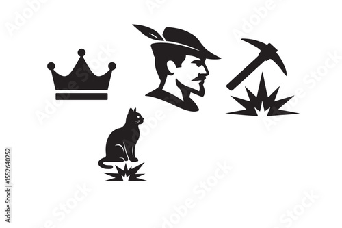 Bundle file Grand blue Robin hood Mines cat Mines vector on white background.01