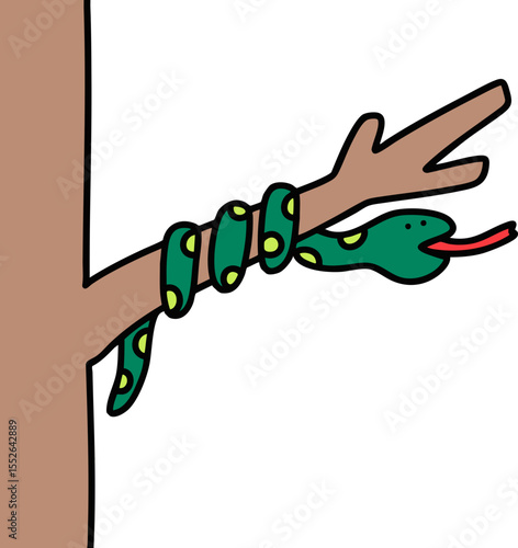 Snake hanging from a tree