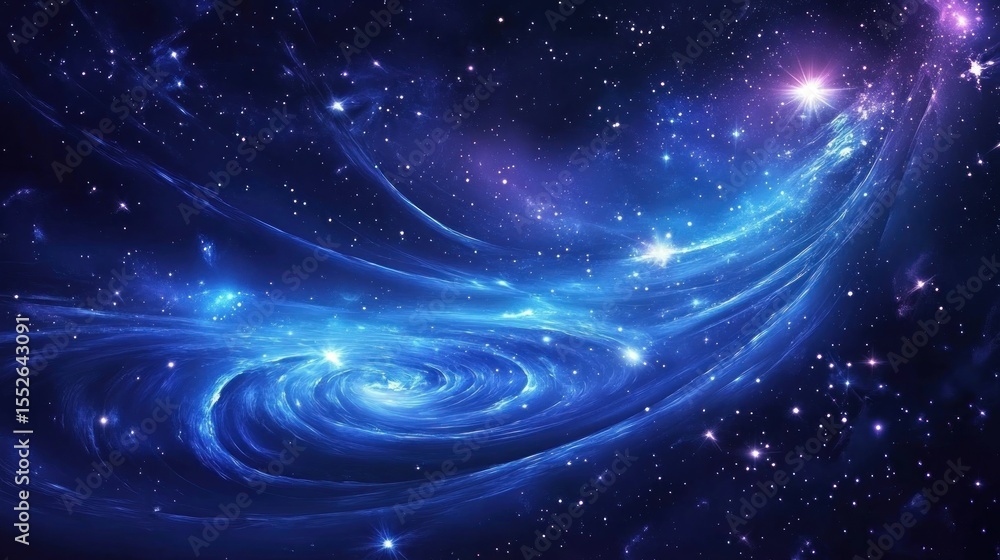A cosmic-inspired abstract scene with deep blue and purple swirls, illuminated by soft glowing stars, creating a sense of mystery and vastness A cosmic-inspired abstract scene with deep blue and purple swirls, illuminated by soft glowing stars, creating a sense of mystery and vastness