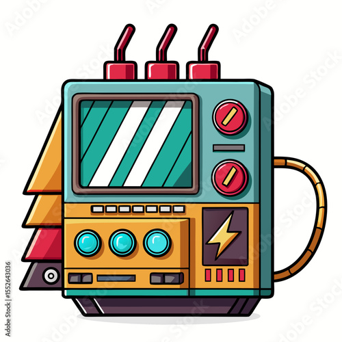 retro tv set vector illustration