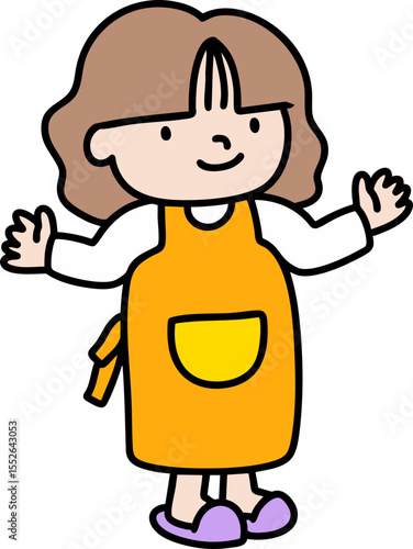 Woman wearing apron