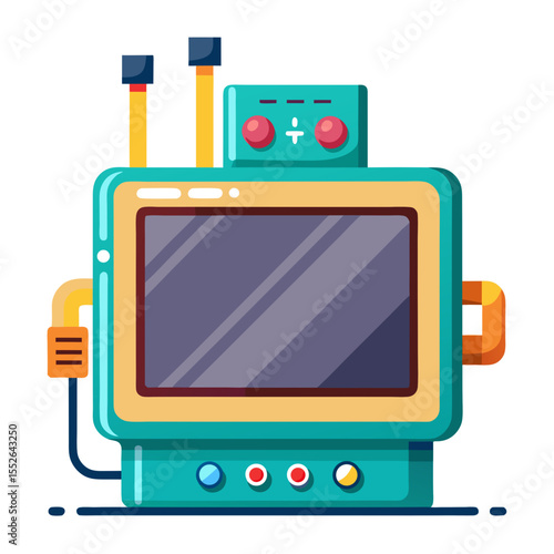 vector illustration of a retro radio