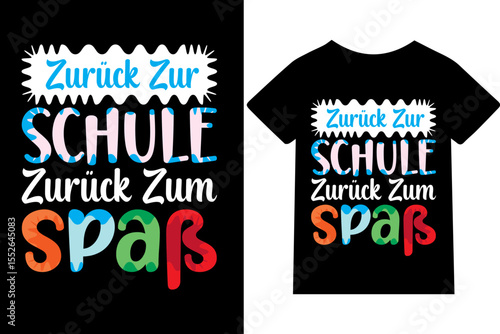 Zurück zur Schule, zurück zum Spaß- T-Shirt-Design  