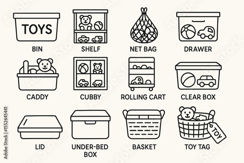 Toy storage solutions: bins, shelves, and organizers for kids' rooms