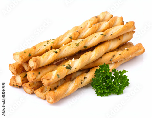 Crispy Herb Breadsticks A Stack of Homemade Twisted Grissini
