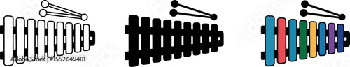 Xylophone vector illustration musical instrument percussion music melody sound rhythm art design graphic icon editable vector illustration with png format